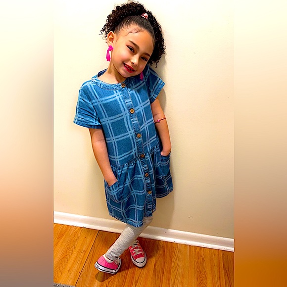 Adorable button-down, Jean dress 🍭 - Picture 3 of 9